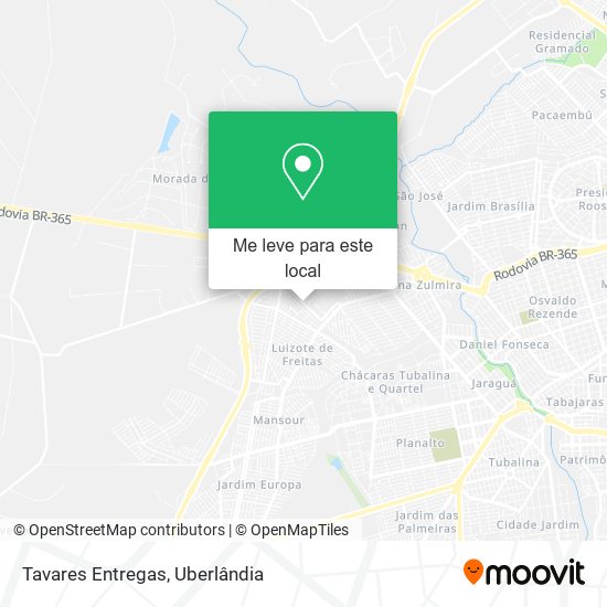 Tavares Entregas mapa
