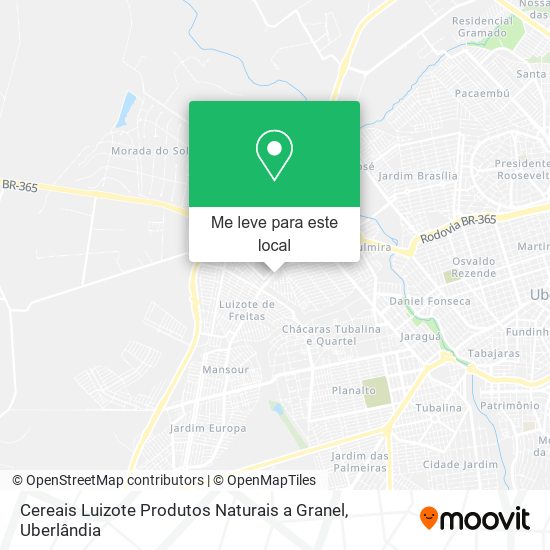 Cereais Luizote Produtos Naturais a Granel mapa