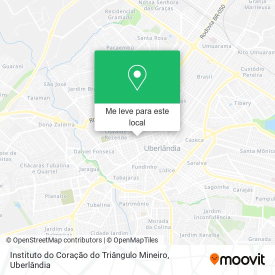 Instituto do Coração do Triângulo Mineiro mapa