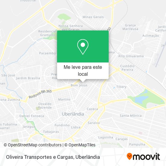 Oliveira Transportes e Cargas mapa