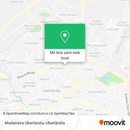 Madeireira Uberlandia mapa