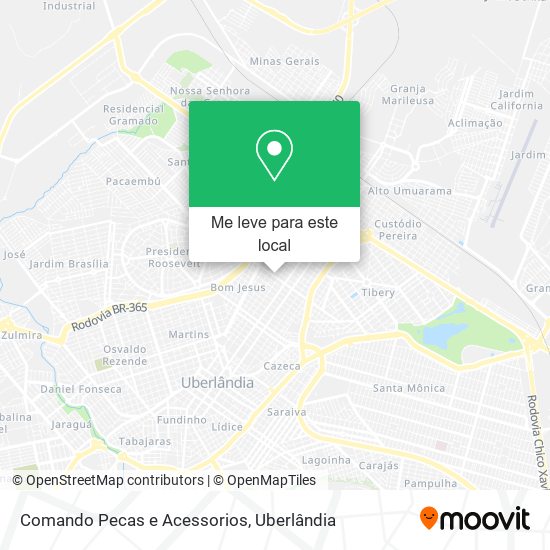 Comando Pecas e Acessorios mapa