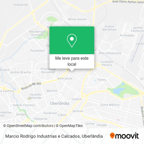 Marcio Rodrigo Industrias e Calcados mapa