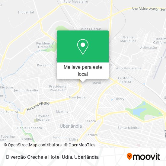 Divercão Creche e Hotel Udia mapa