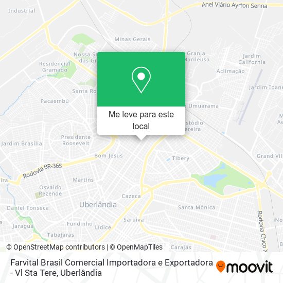 Farvital Brasil Comercial Importadora e Exportadora - Vl Sta Tere mapa