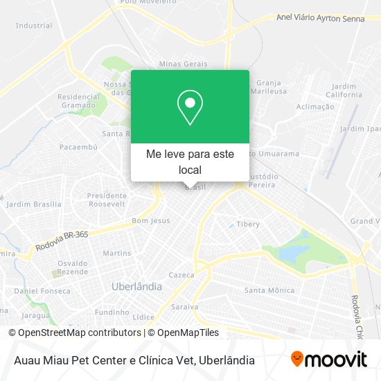 Auau Miau Pet Center e Clínica Vet mapa