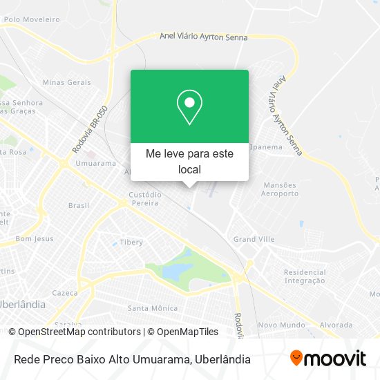 Rede Preco Baixo Alto Umuarama mapa