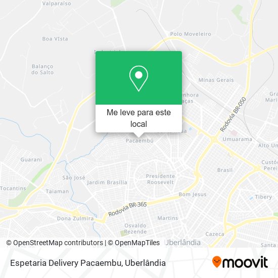 Espetaria Delivery Pacaembu mapa