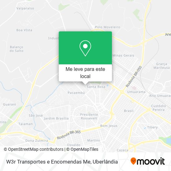 W3r Transportes e Encomendas Me mapa