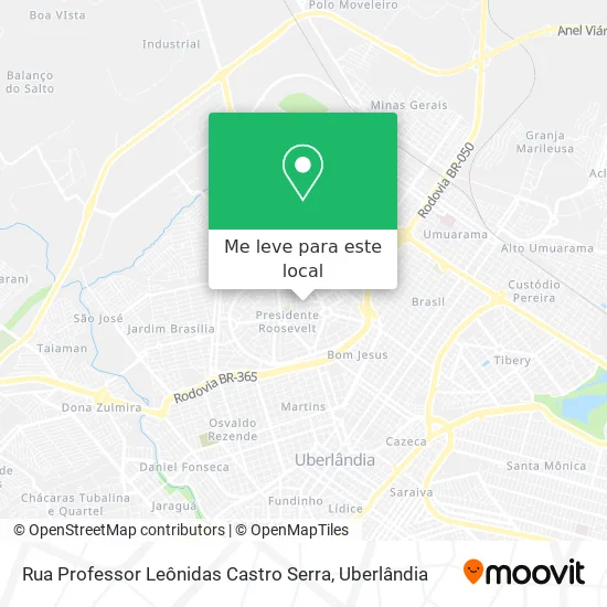 Rua Professor Leônidas Castro Serra mapa
