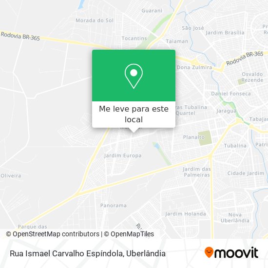 Rua Ismael Carvalho Espíndola mapa