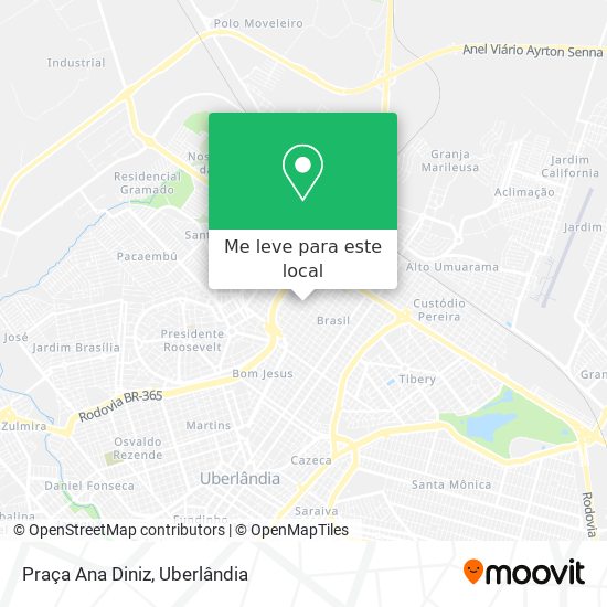 Praça Ana Diniz mapa
