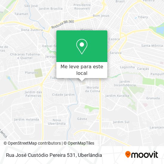 Rua José Custódio Pereira 531 mapa