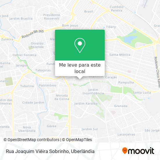 Rua Joaquim Viêira Sobrinho mapa