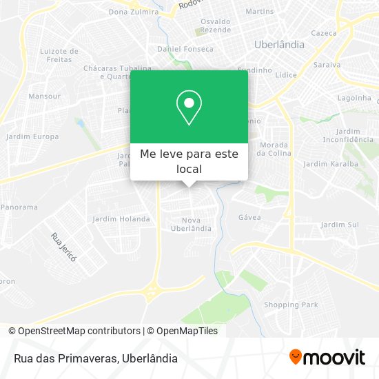 Rua das Primaveras mapa