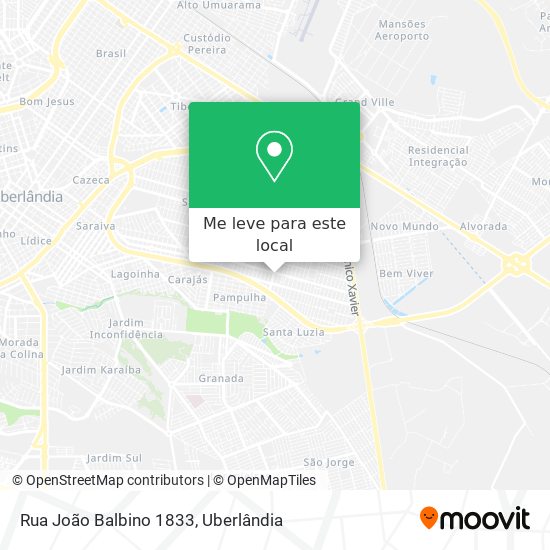 Rua João Balbino 1833 mapa