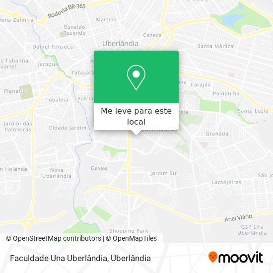Faculdade Una Uberlândia mapa
