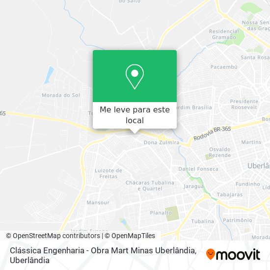 Clássica Engenharia - Obra Mart Minas Uberlândia mapa