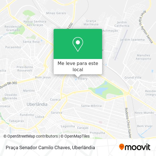 Praça Senador Camilo Chaves mapa