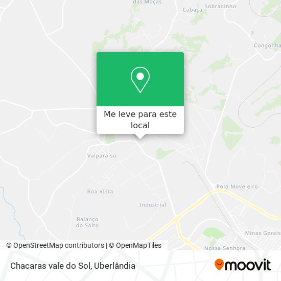 Chacaras vale do Sol mapa