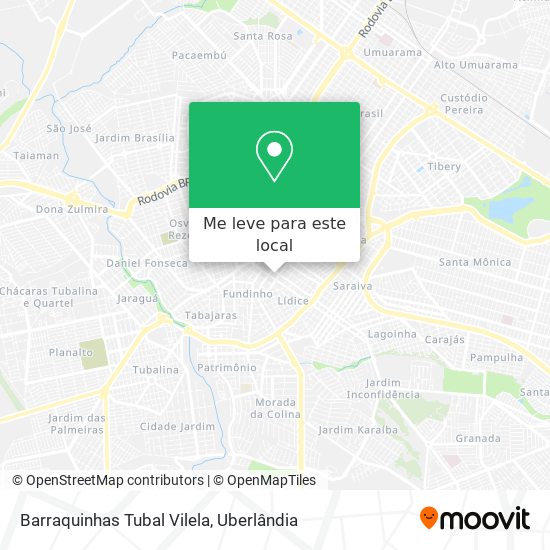 Barraquinhas Tubal Vilela mapa