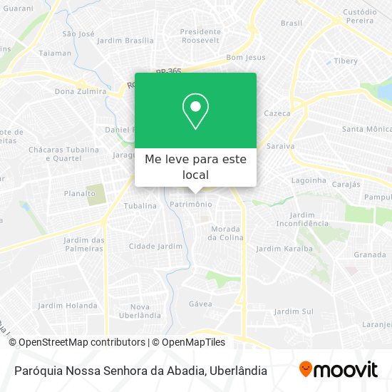 Paróquia Nossa Senhora da Abadia mapa