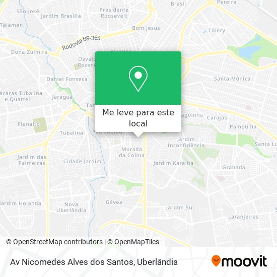 Av Nicomedes Alves dos Santos mapa
