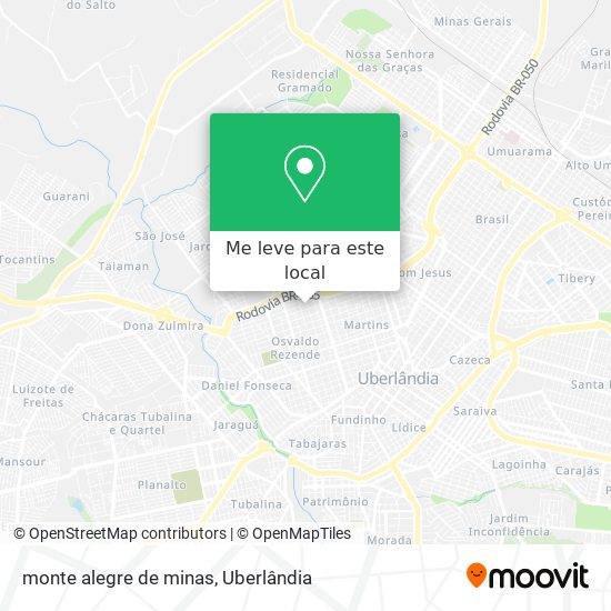 monte alegre de minas mapa