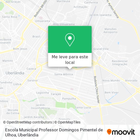 Escola Municipal Professor Domingos Pimentel de Ulhoa mapa