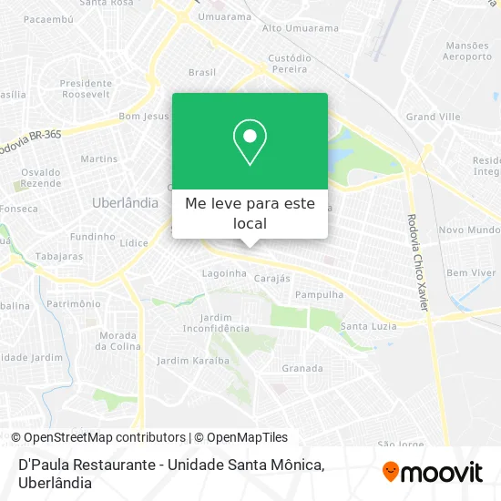 D'Paula Restaurante - Unidade Santa Mônica mapa