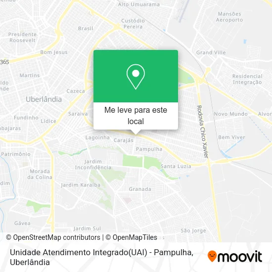 Unidade Atendimento Integrado(UAI) - Pampulha mapa