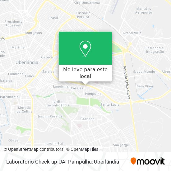 Laboratório Check-up UAI Pampulha mapa