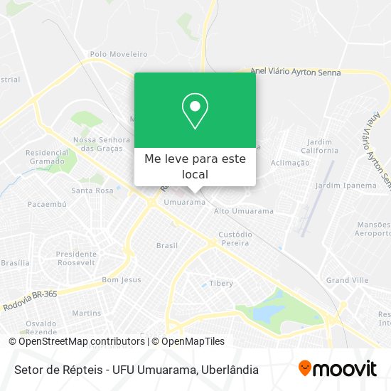 Setor de Répteis - UFU Umuarama mapa