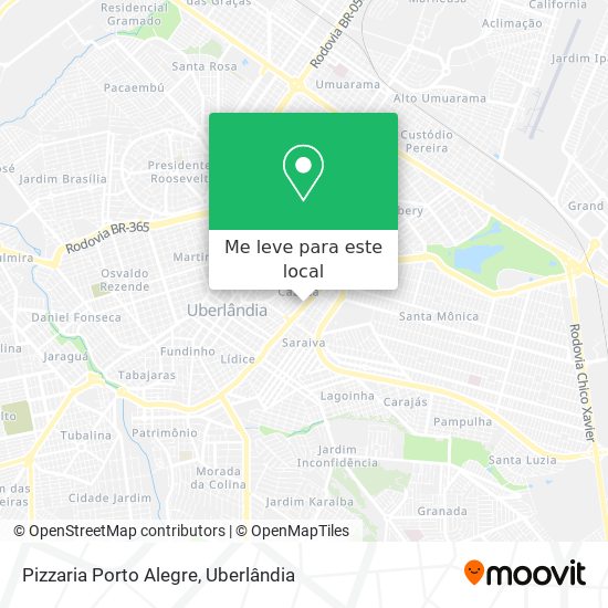 Pizzaria Porto Alegre mapa