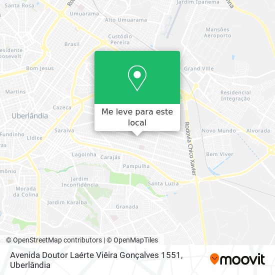 Avenida Doutor Laérte Viêira Gonçalves 1551 mapa