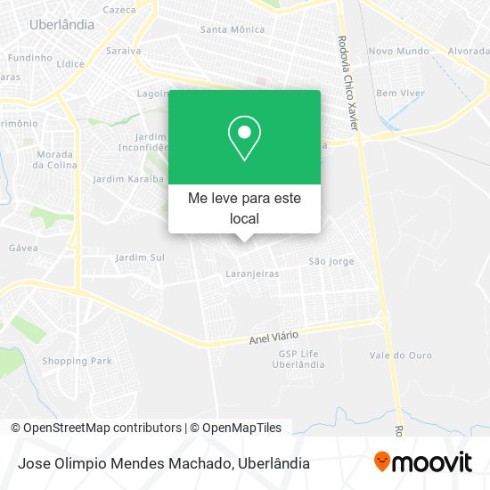 Jose Olimpio Mendes Machado mapa