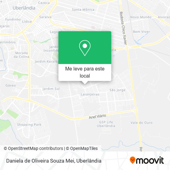 Daniela de Oliveira Souza Mei mapa