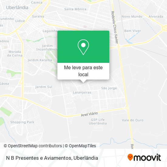 N B Presentes e Aviamentos mapa