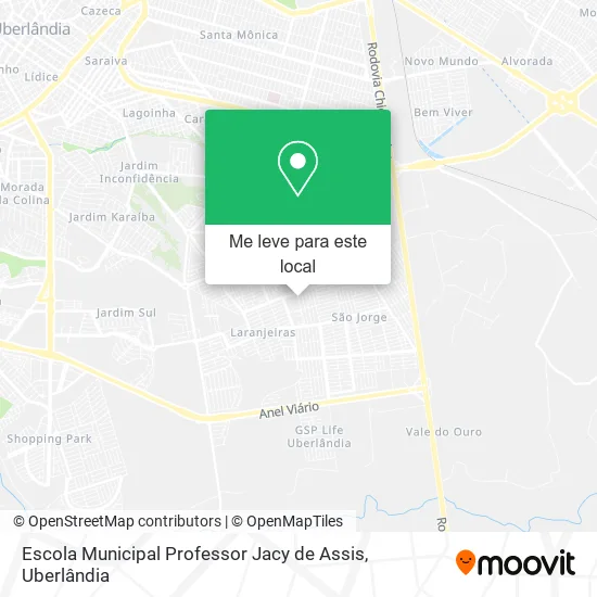 Escola Municipal Professor Jacy de Assis mapa