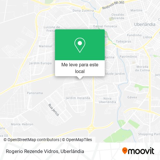 Rogerio Rezende Vidros mapa