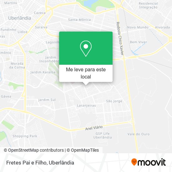 Fretes Pai e Filho mapa