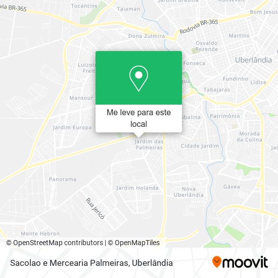 Sacolao e Mercearia Palmeiras mapa