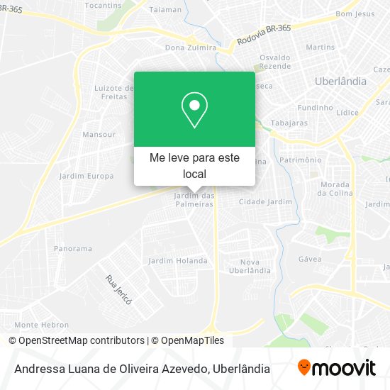 Andressa Luana de Oliveira Azevedo mapa