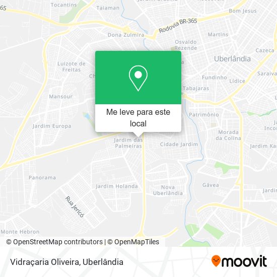 Vidraçaria Oliveira mapa