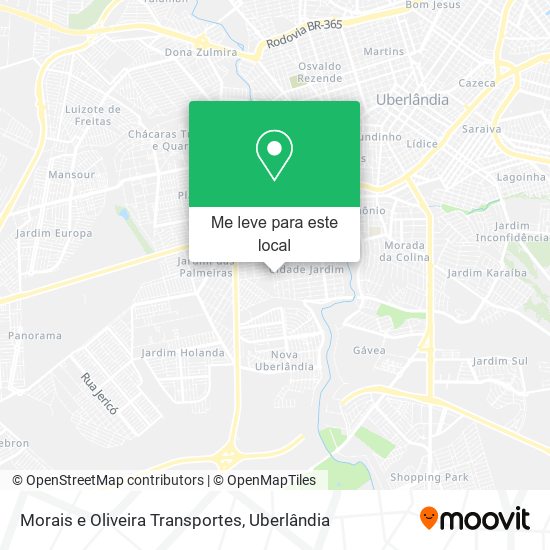 Morais e Oliveira Transportes mapa