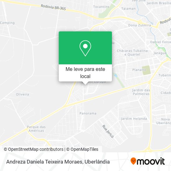 Andreza Daniela Teixeira Moraes mapa