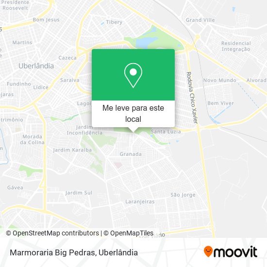 Marmoraria Big Pedras mapa