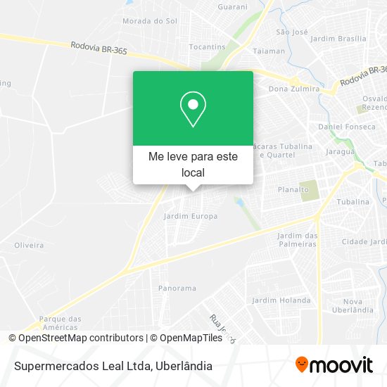 Supermercados Leal Ltda mapa