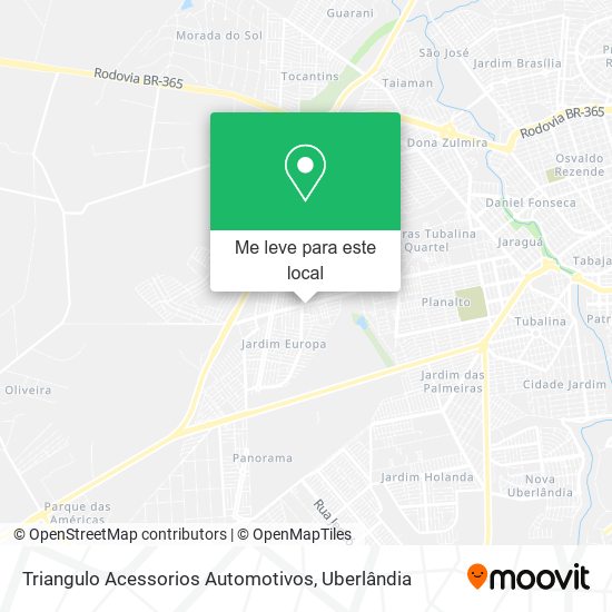 Triangulo Acessorios Automotivos mapa