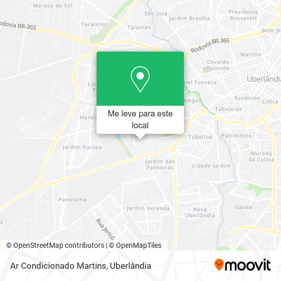 Ar Condicionado Martins mapa
